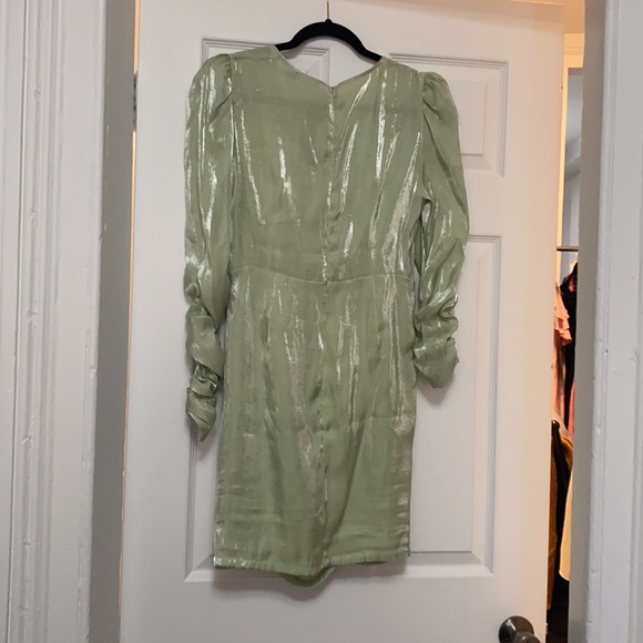 Green Ruched Dress - Picture 2 of 2